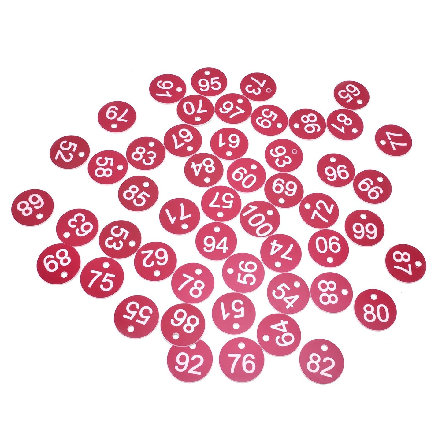 50PCS Numbered Label Numbered Tag for Farm Livestock Beekeeping Husbandry Breeding Supplies51-100 Red - view 7