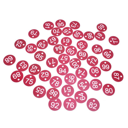50PCS Numbered Label Numbered Tag for Farm Livestock Beekeeping Husbandry Breeding Supplies51-100 Red - view 7