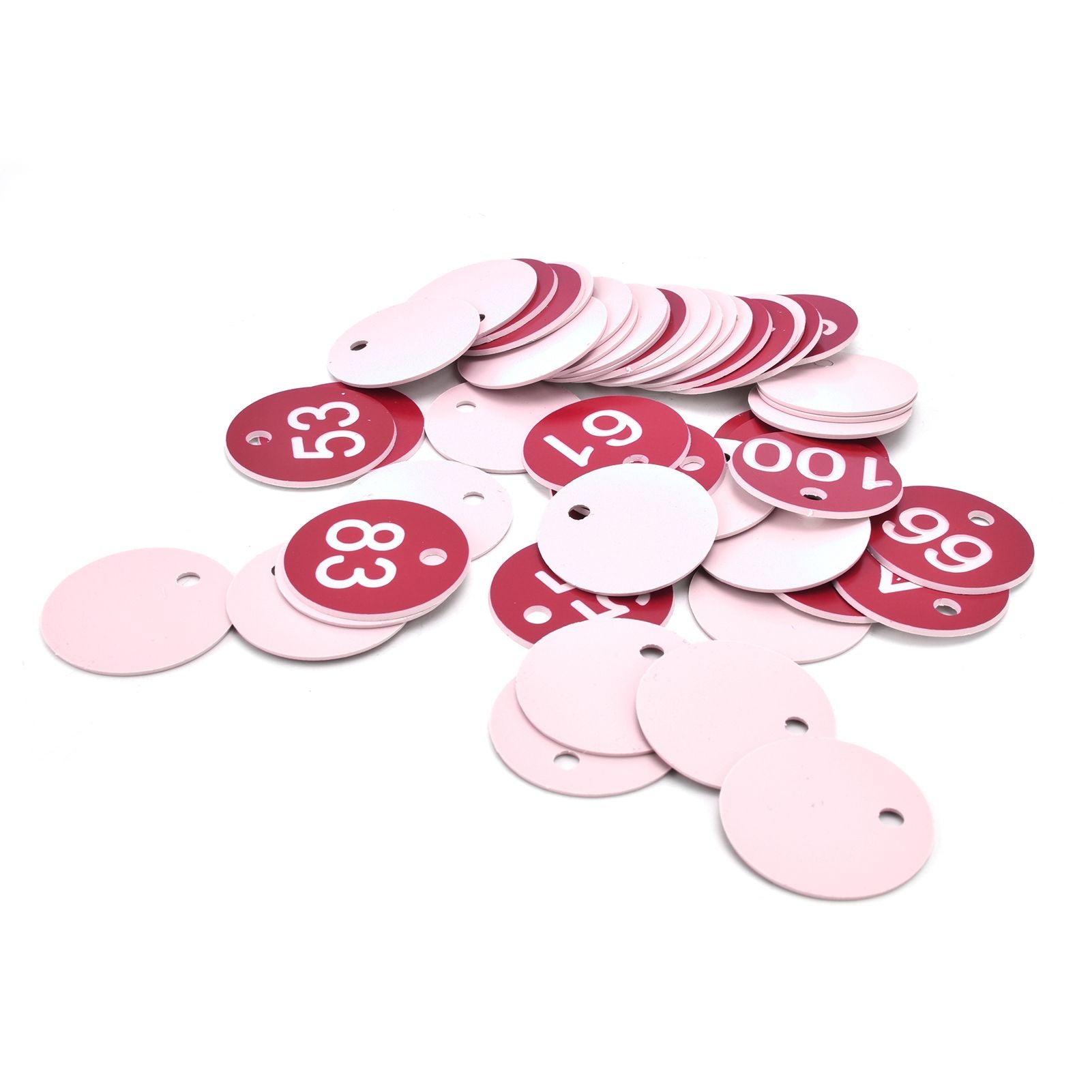 50PCS Numbered Label Numbered Tag for Farm Livestock Beekeeping Husbandry Breeding Supplies51-100 Red - view 9