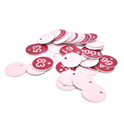 50PCS Numbered Label Numbered Tag for Farm Livestock Beekeeping Husbandry Breeding Supplies51-100 Red - view 9