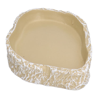 Reptile Food Water Bowl Resin Pets Feeding Plate Dish for Aquarium Tortoises Turtles Lizards Yellow - view 3