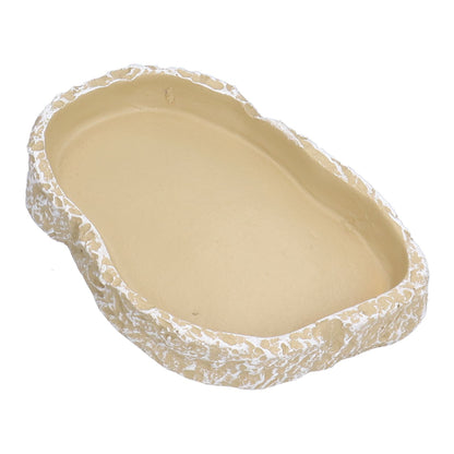 Reptile Food Water Bowl Resin Pets Feeding Plate Dish for Aquarium Tortoises Turtles Lizards Yellow - view 7