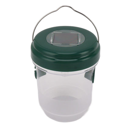 Wasp Catcher LED Solar Powered Waterproof Hornet Traps for Wasp Fruit Fly Garden Terrace Farmland Green - view 5