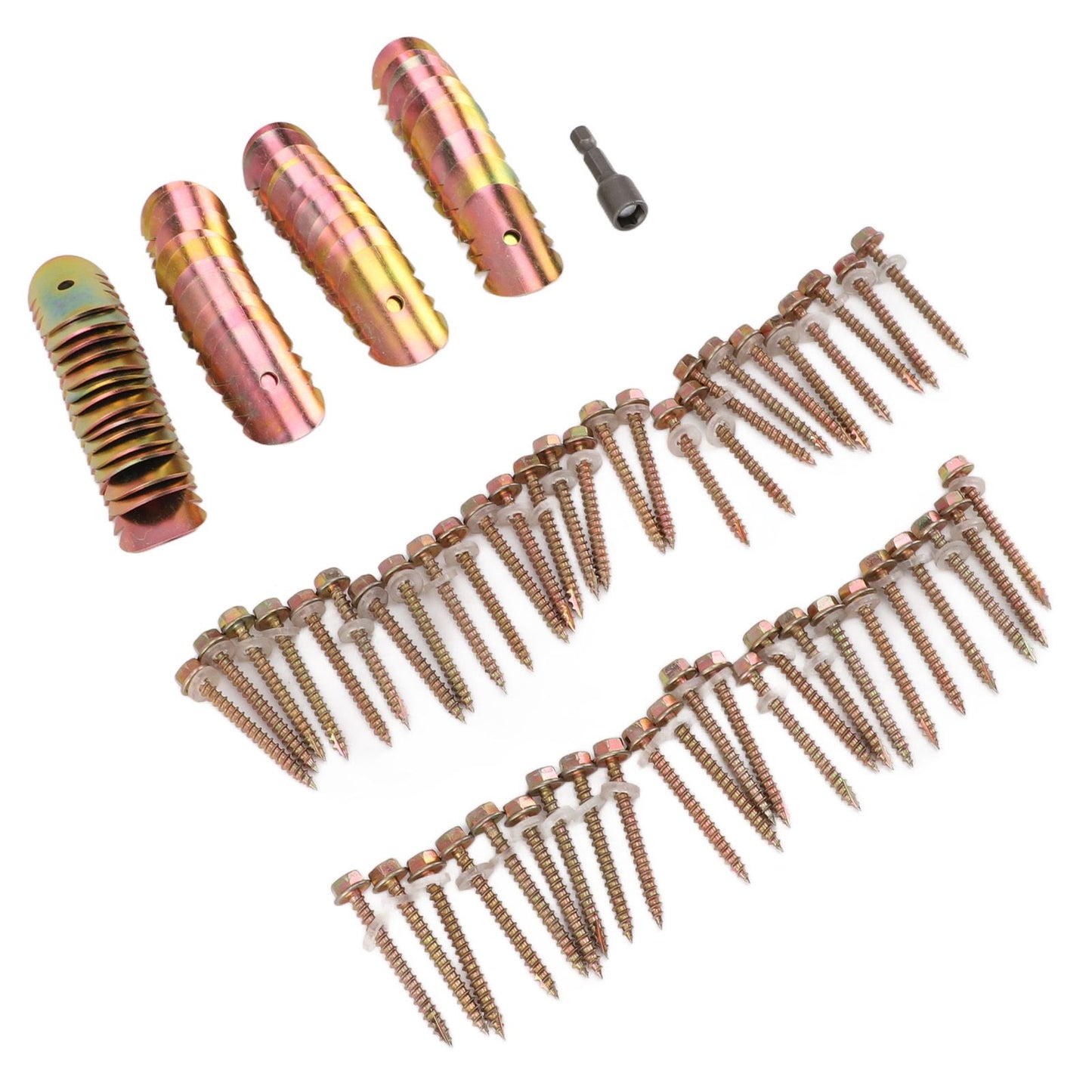 50 Sets Fence Wire Fasteners Carbon Steel Zinc Plated Rust Proof Wire Fencing Staples with Hex Socket Wrench for Repairing Fence - view 2