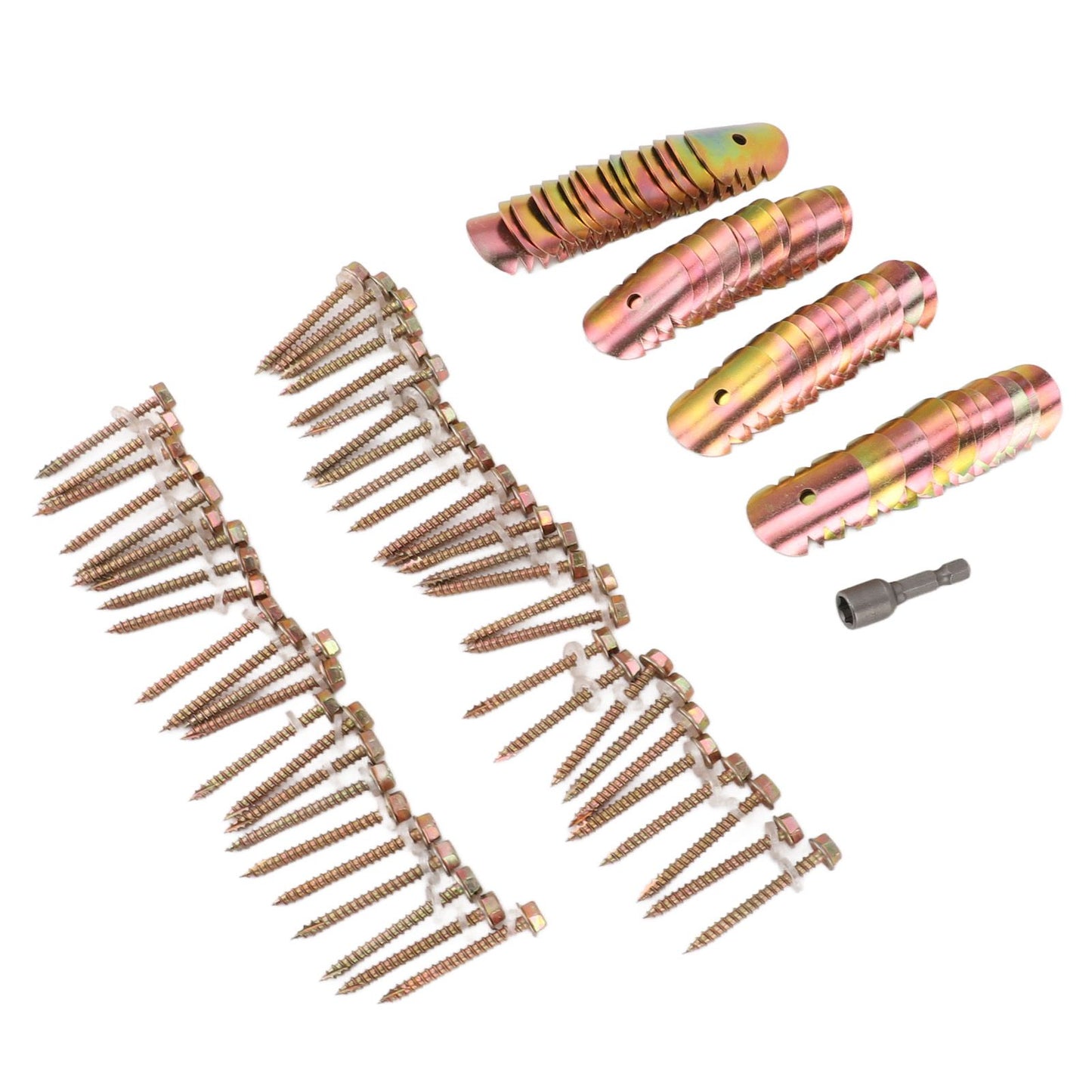 50 Sets Fence Wire Fasteners Carbon Steel Zinc Plated Rust Proof Wire Fencing Staples with Hex Socket Wrench for Repairing Fence - view 3
