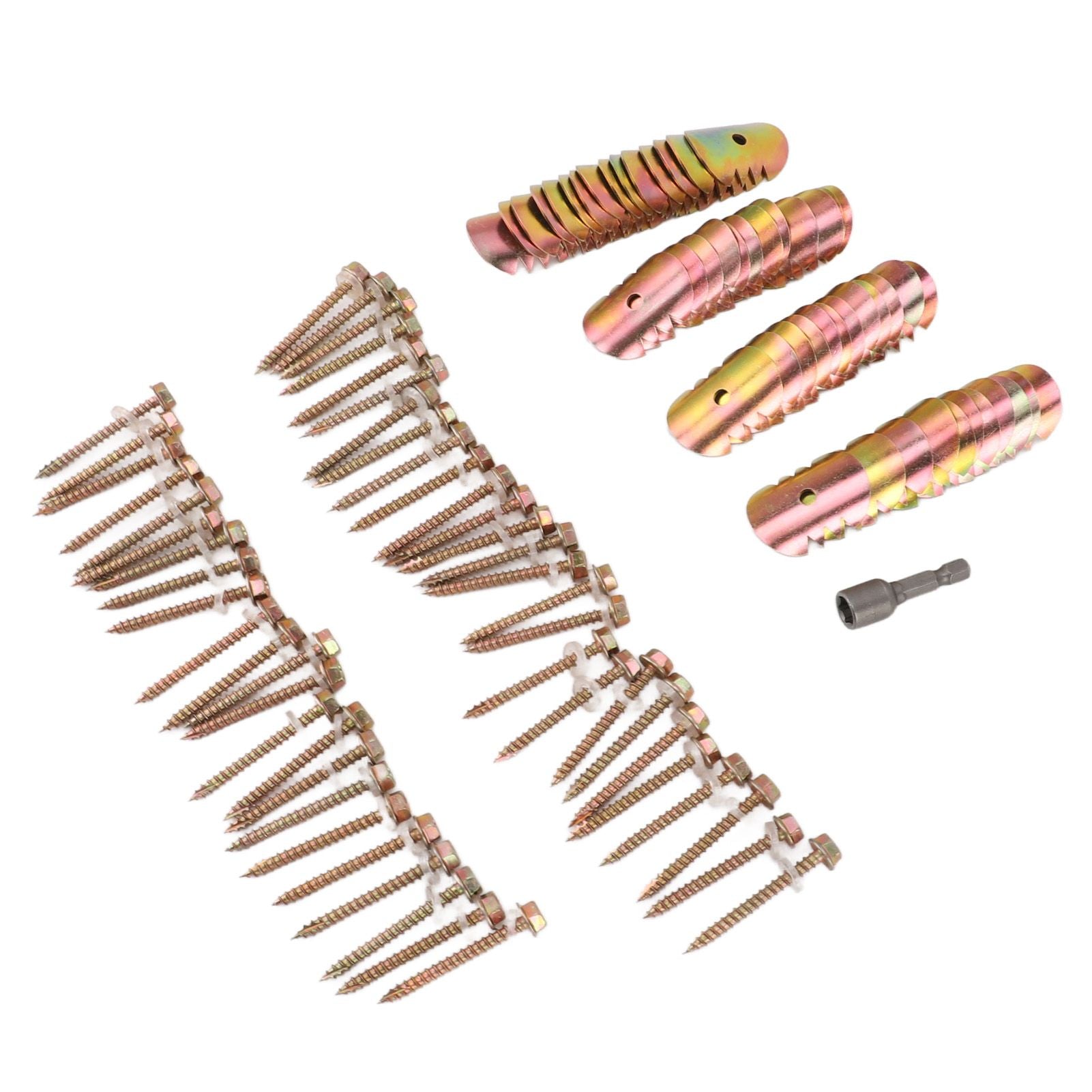 50 Sets Fence Wire Fasteners Carbon Steel Zinc Plated Rust Proof Wire Fencing Staples with Hex Socket Wrench for Repairing Fence - view 3