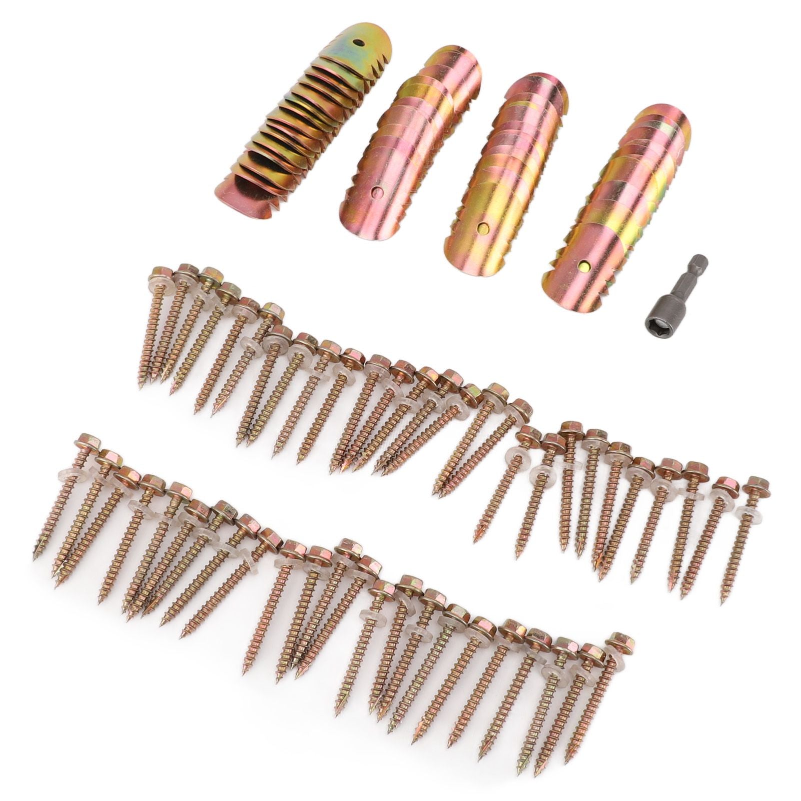 50 Sets Fence Wire Fasteners Carbon Steel Zinc Plated Rust Proof Wire Fencing Staples with Hex Socket Wrench for Repairing Fence - view 4