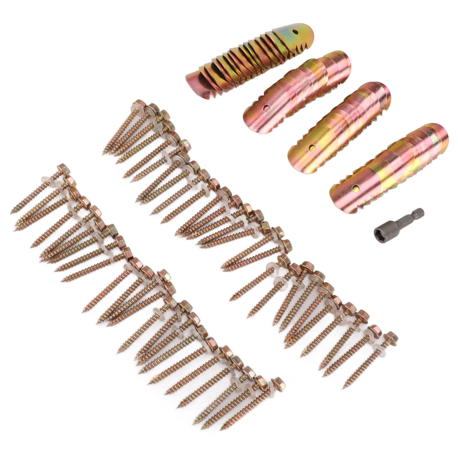 50 Sets Fence Wire Fasteners Carbon Steel Zinc Plated Rust Proof Wire Fencing Staples with Hex Socket Wrench for Repairing Fence - view 5