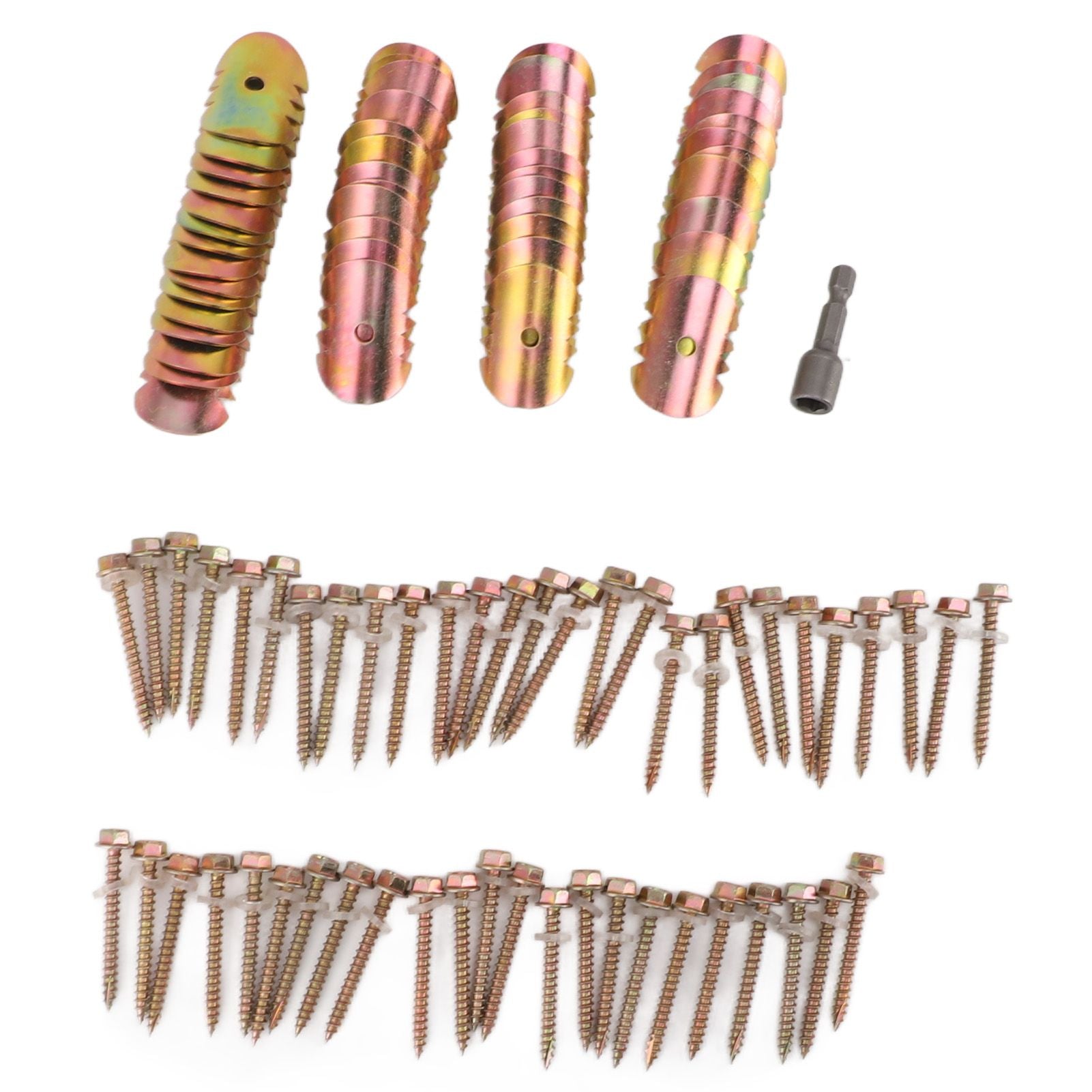 50 Sets Fence Wire Fasteners Carbon Steel Zinc Plated Rust Proof Wire Fencing Staples with Hex Socket Wrench for Repairing Fence - view 6