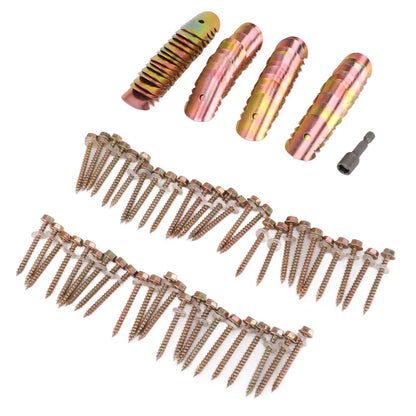50 Sets Fence Wire Fasteners Carbon Steel Zinc Plated Rust Proof Wire Fencing Staples with Hex Socket Wrench for Repairing Fence - view 7