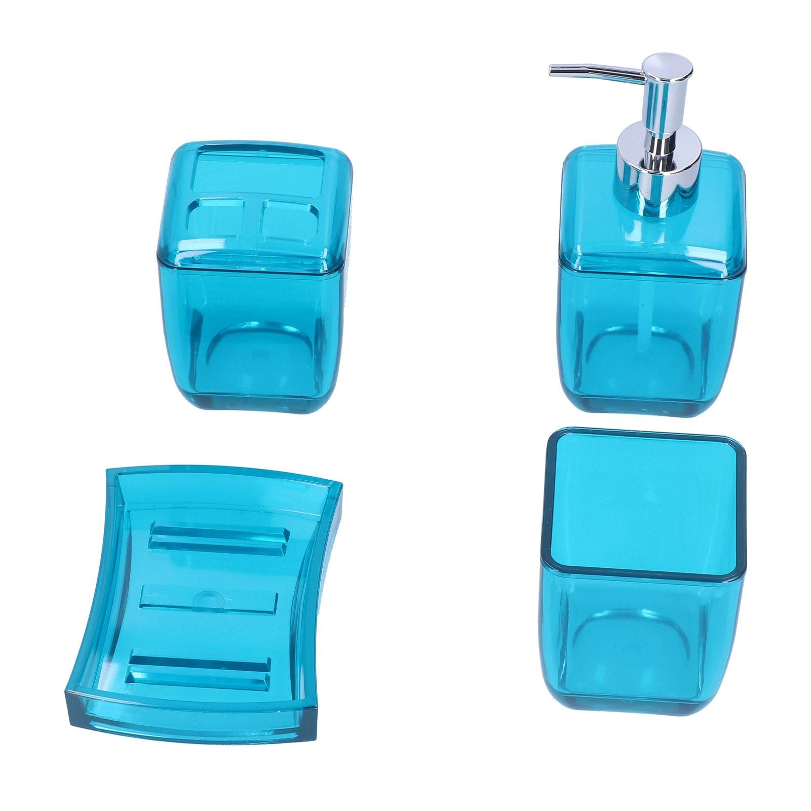 4PCS Bathroom Set Soap Dispenser Toothbrush Holder Wash Cup Soap Dish Bathroom Supplies - view 3