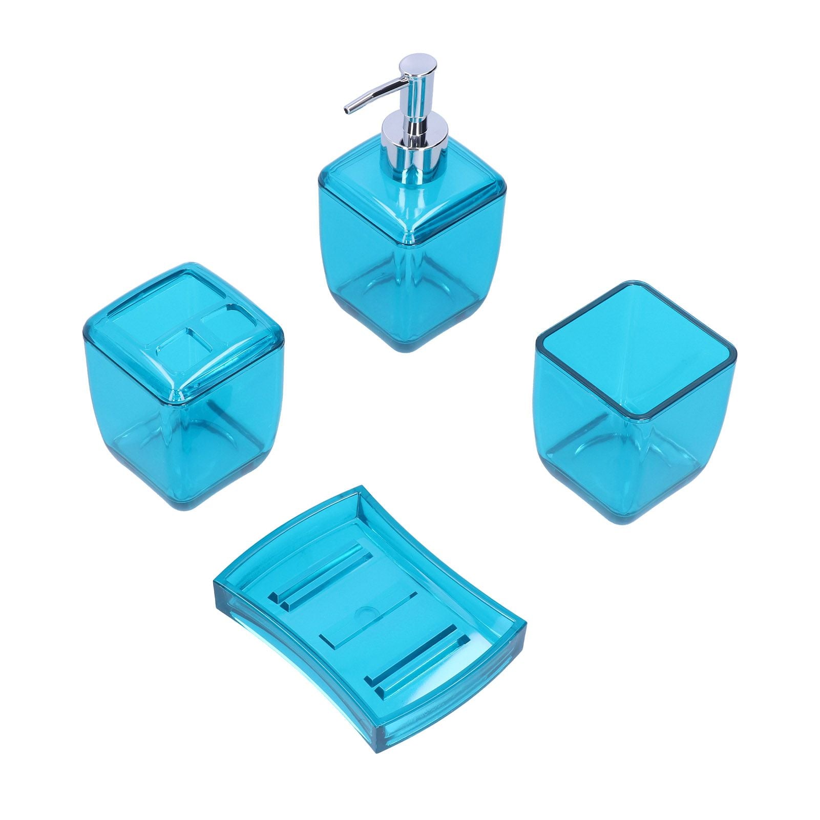 4PCS Bathroom Set Soap Dispenser Toothbrush Holder Wash Cup Soap Dish Bathroom Supplies - view 5