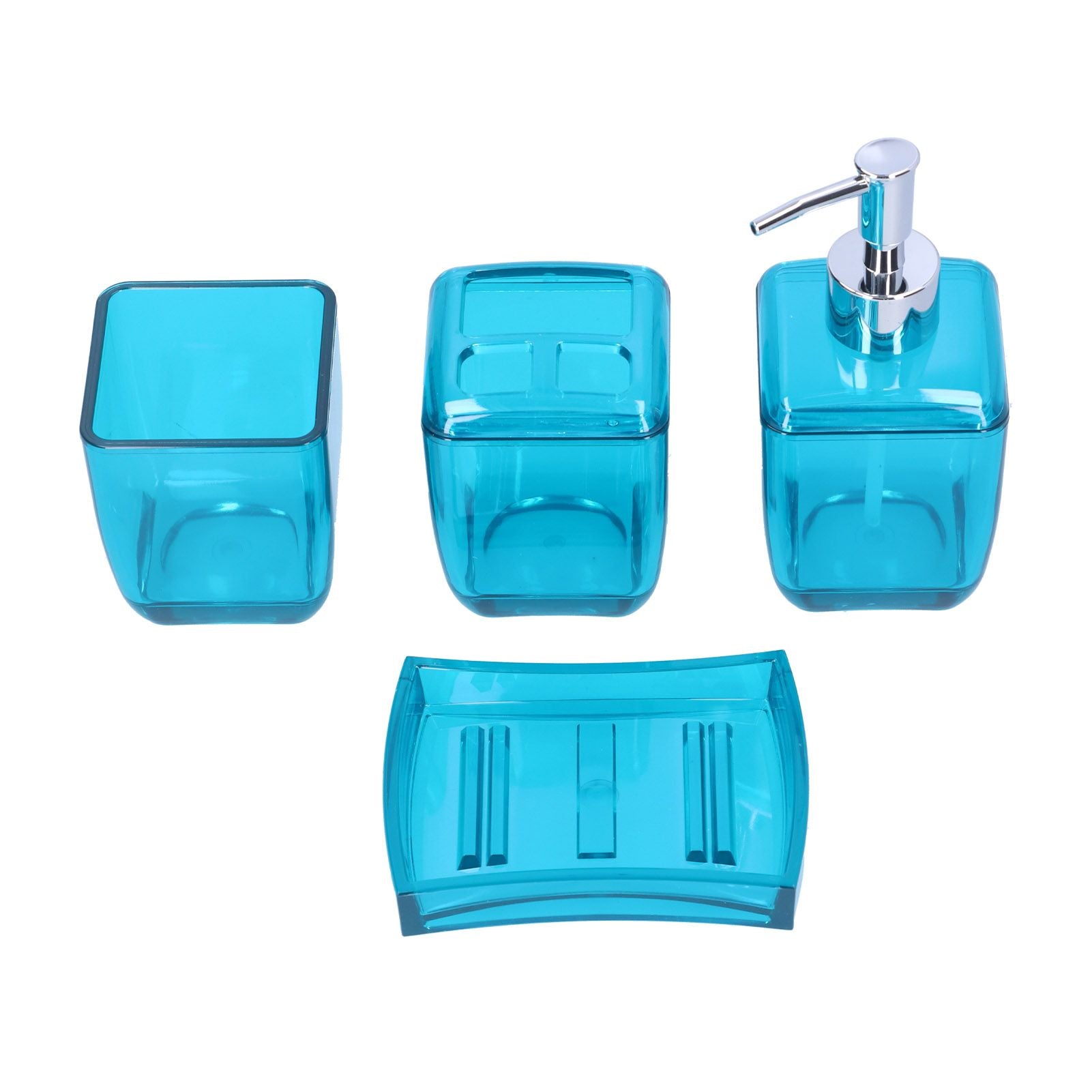 4PCS Bathroom Set Soap Dispenser Toothbrush Holder Wash Cup Soap Dish Bathroom Supplies - view 6