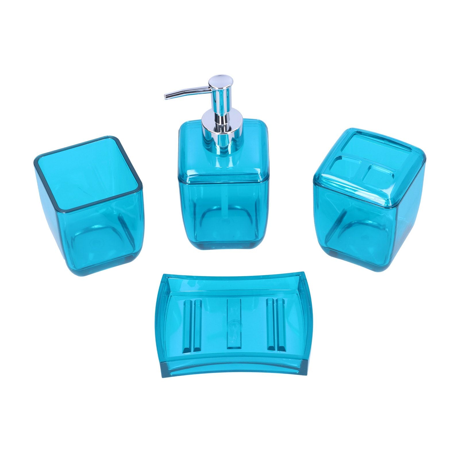 4PCS Bathroom Set Soap Dispenser Toothbrush Holder Wash Cup Soap Dish Bathroom Supplies - view 7