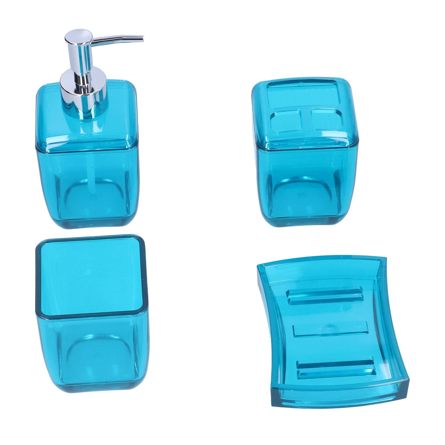 4PCS Bathroom Set Soap Dispenser Toothbrush Holder Wash Cup Soap Dish Bathroom Supplies - view 8