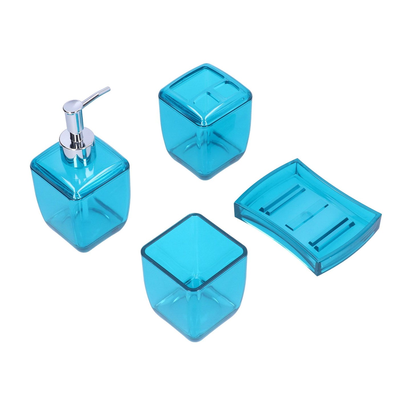 4PCS Bathroom Set Soap Dispenser Toothbrush Holder Wash Cup Soap Dish Bathroom Supplies - view 9