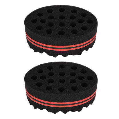 2PCS Double Sided Hair Curl Sponge 22 Hole Wavy Hair Sponge Brush Styling Tools for Home Salon - view 6