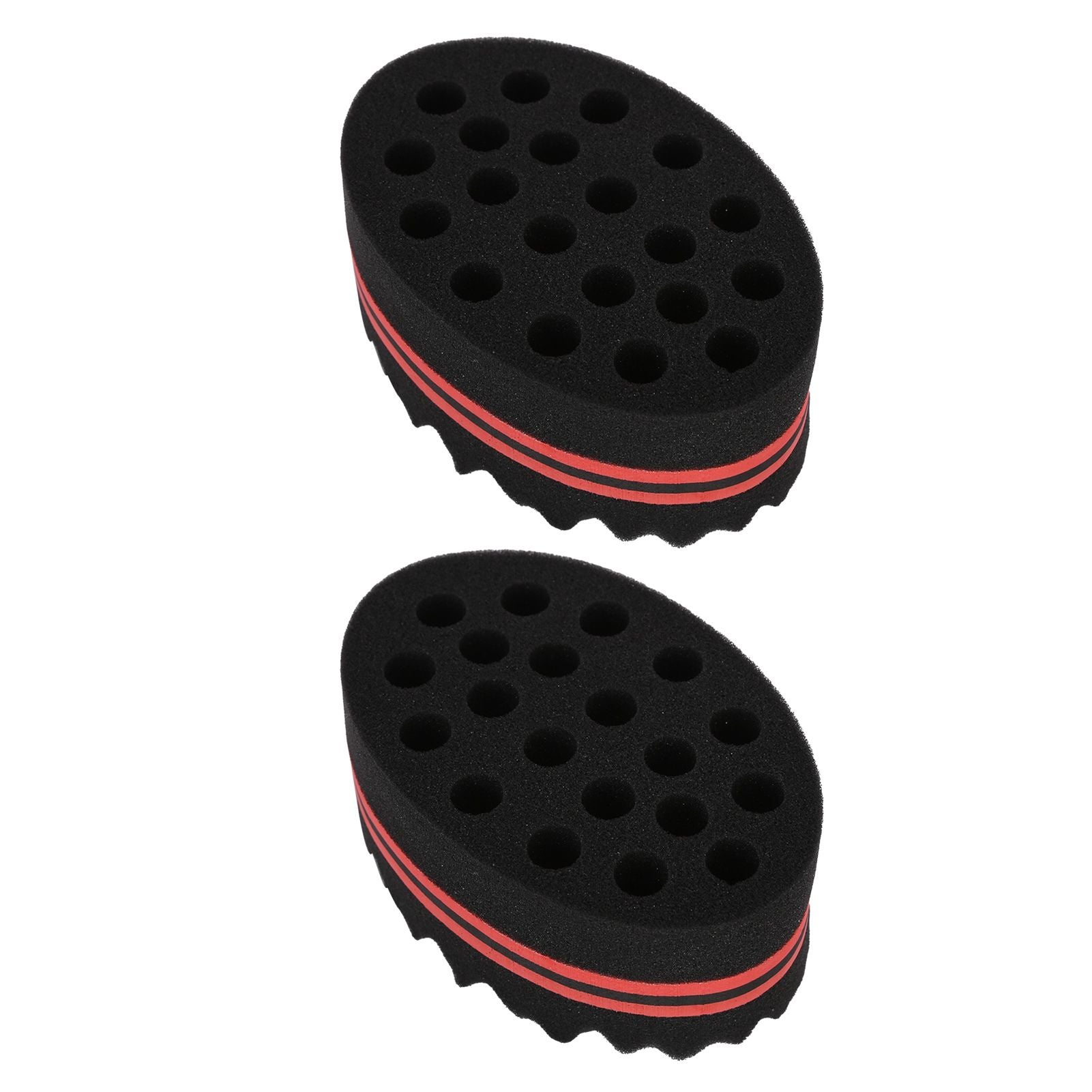 2PCS Double Sided Hair Curl Sponge 22 Hole Wavy Hair Sponge Brush Styling Tools for Home Salon - view 7