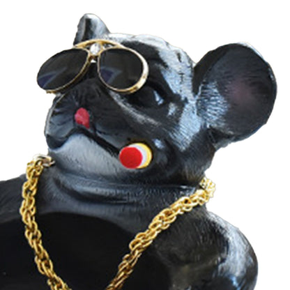 Cartoon Animal Ashtray Household Innovative Decorative Bully Dog Ashtray for Living Room Black - view 7