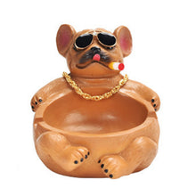 Cartoon Animal Ashtray Household Innovative Decorative Bully Dog Ashtray for Living Room Brown