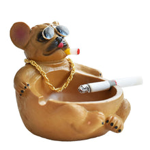 Cartoon Animal Ashtray Household Innovative Decorative Bully Dog Ashtray for Living Room Brown - view 2