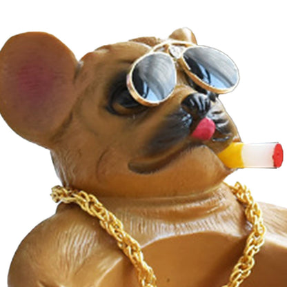 Cartoon Animal Ashtray Household Innovative Decorative Bully Dog Ashtray for Living Room Brown - view 7