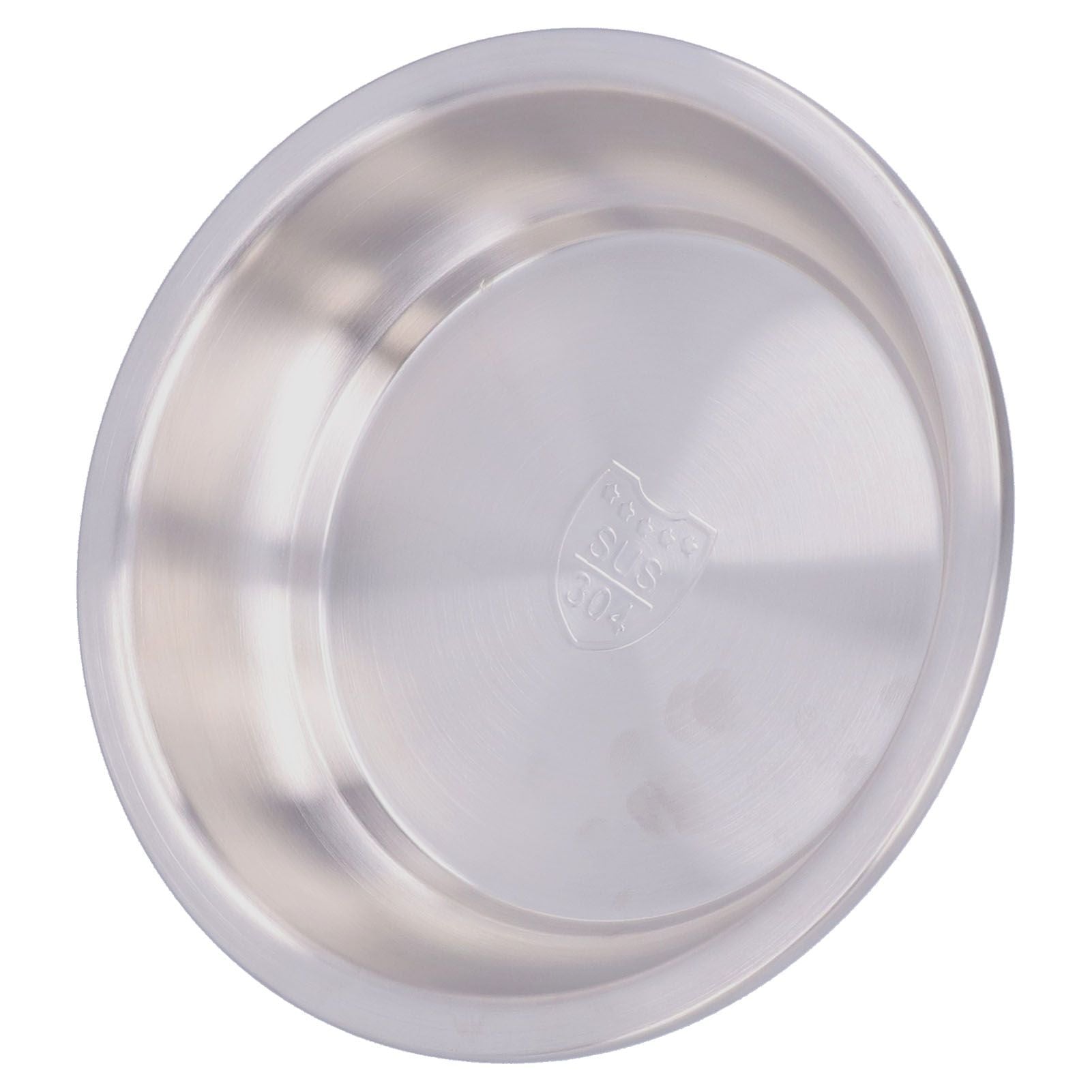 Stainless Steel Plate 304 Food Grade Material Stainless Steel Rounded Deepen Dish for Eating18cm/7in - view 4