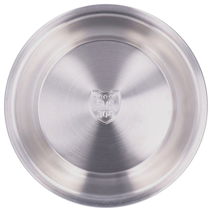 Stainless Steel Plate 304 Food Grade Material Stainless Steel Rounded Deepen Dish for Eating20cm/7.9in