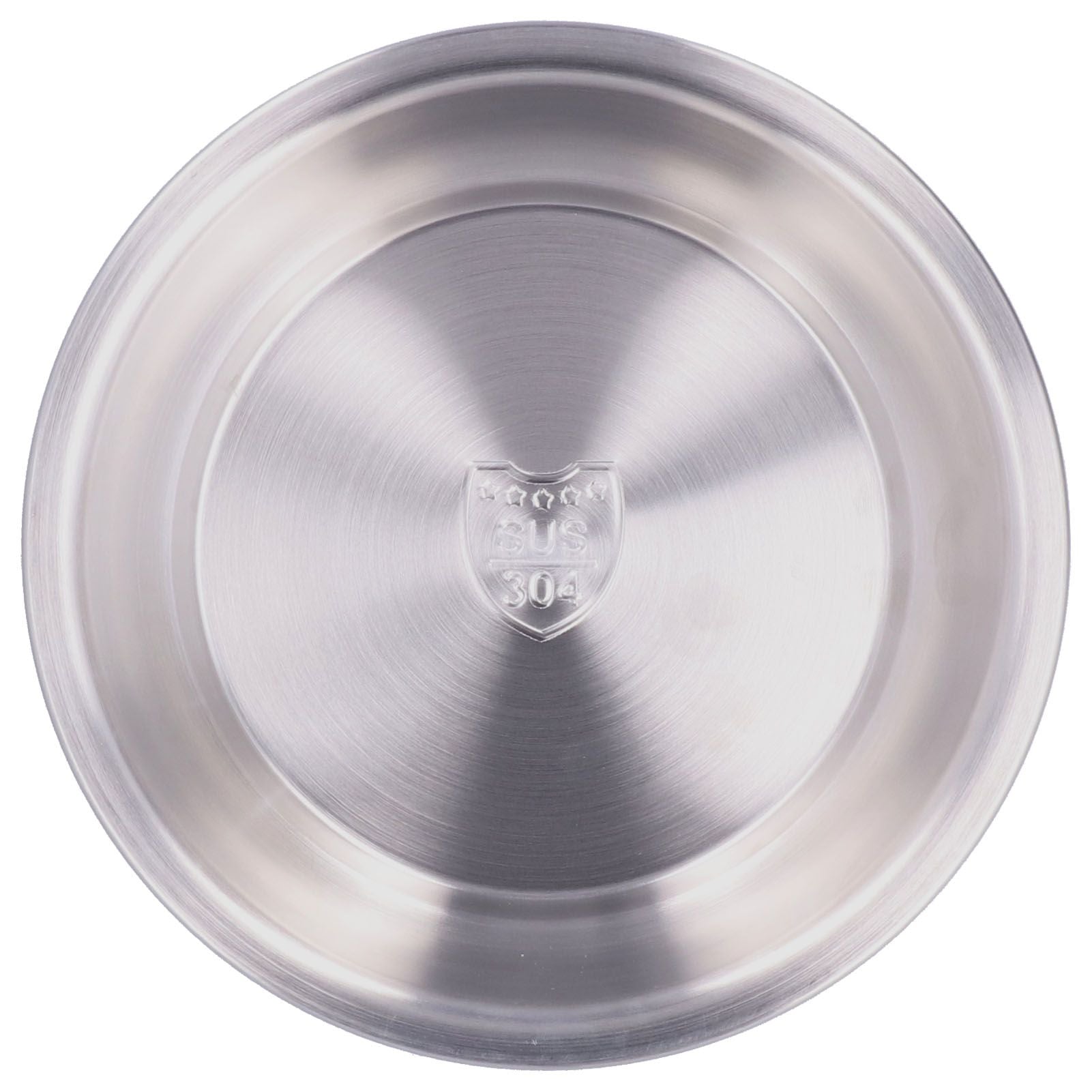 Stainless Steel Plate 304 Food Grade Material Stainless Steel Rounded Deepen Dish for Eating22cm/8.7in
