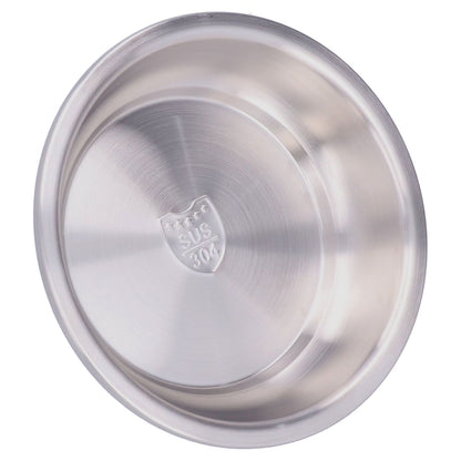 Stainless Steel Plate 304 Food Grade Material Stainless Steel Rounded Deepen Dish for Eating22cm/8.7in - view 5