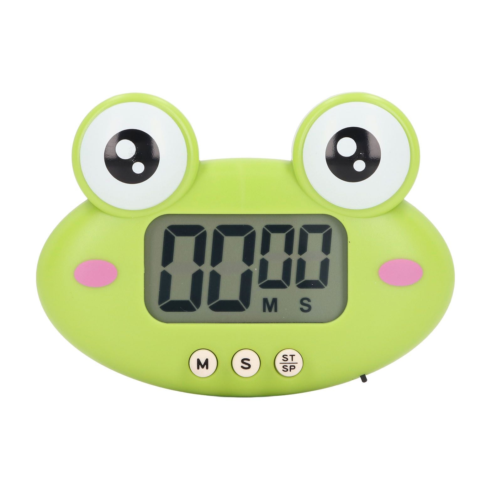 Cartoon Digital Timer ABS Portable Lightweight Simple To Use Cute Cartoon Timer for Kitchen Cooking Green Frog