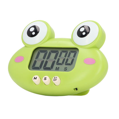 Cartoon Digital Timer ABS Portable Lightweight Simple To Use Cute Cartoon Timer for Kitchen Cooking Green Frog - view 2