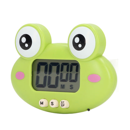 Cartoon Digital Timer ABS Portable Lightweight Simple To Use Cute Cartoon Timer for Kitchen Cooking Green Frog - view 5