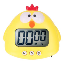 Digital Kitchen Timer Countup Countdown Cartoon Animal Sound Flash Alert Easy Operation with Stand for Cooking Teaching Yellow Chick - view 2