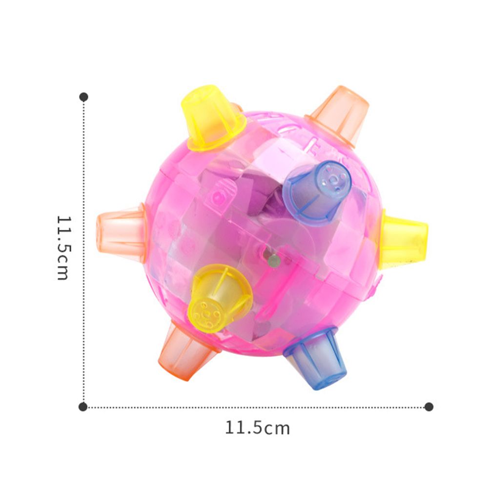 Pet Glowing Bouncing Ball Toy for Dogs Flashing Ball Elastic Flash LED Dog Toy with Light and Music Gift for Pets - view 2