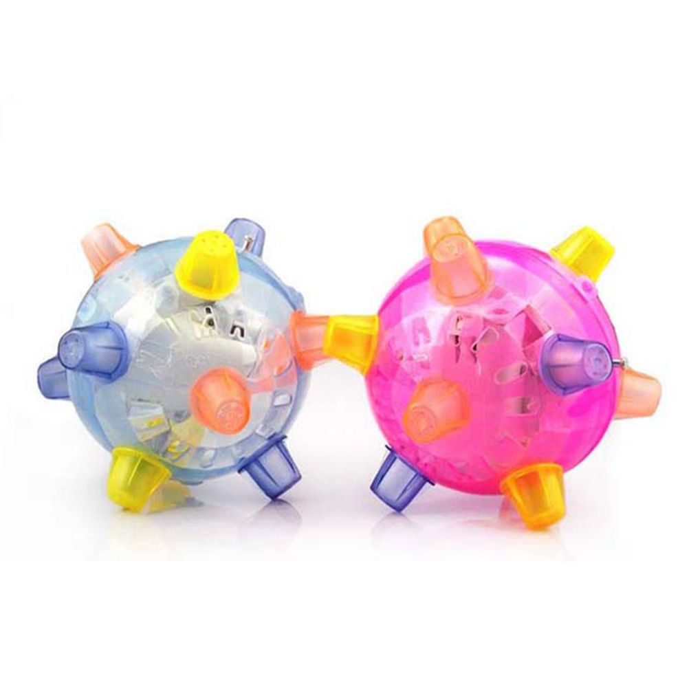 Pet Glowing Bouncing Ball Toy for Dogs Flashing Ball Elastic Flash LED Dog Toy with Light and Music Gift for Pets - view 3