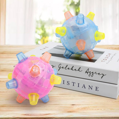 Pet Glowing Bouncing Ball Toy for Dogs Flashing Ball Elastic Flash LED Dog Toy with Light and Music Gift for Pets - view 6