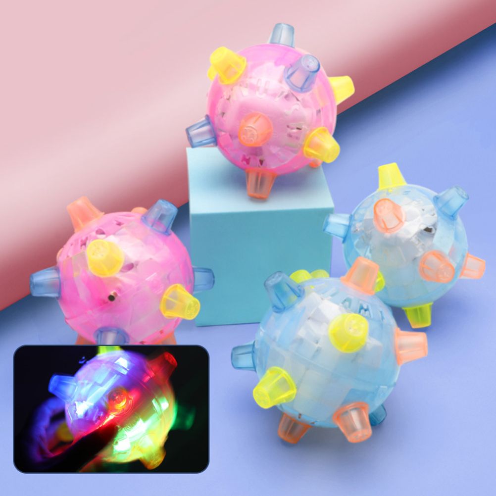 Pet Glowing Bouncing Ball Toy for Dogs Flashing Ball Elastic Flash LED Dog Toy with Light and Music Gift for Pets - view 7