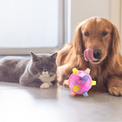 Pet Glowing Bouncing Ball Toy for Dogs Flashing Ball Elastic Flash LED Dog Toy with Light and Music Gift for Pets - view 8