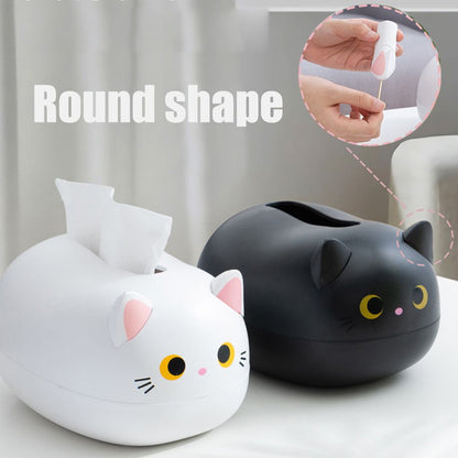 Cartoon Cat Tissue Box Desktop Paper Napkin Storage Box Paper Container Home Decoration - view 4