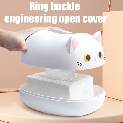 Cartoon Cat Tissue Box Desktop Paper Napkin Storage Box Paper Container Home Decoration - view 10