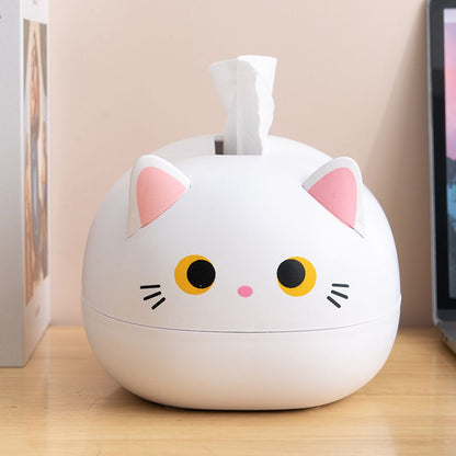 Cartoon Cat Tissue Box Desktop Paper Napkin Storage Box Paper Container Home Decoration - view 3