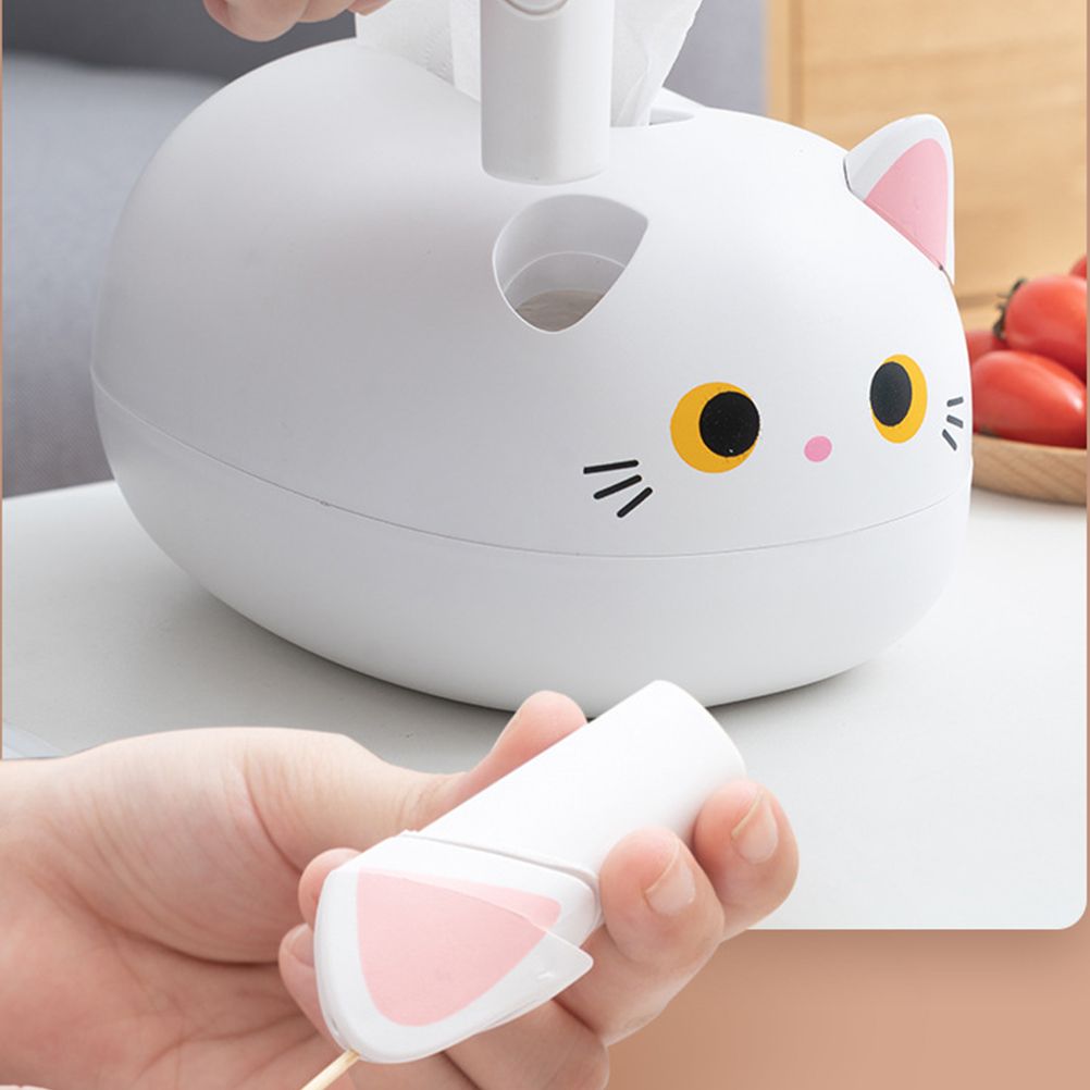 Cartoon Cat Tissue Box Desktop Paper Napkin Storage Box Paper Container Home Decoration - view 5