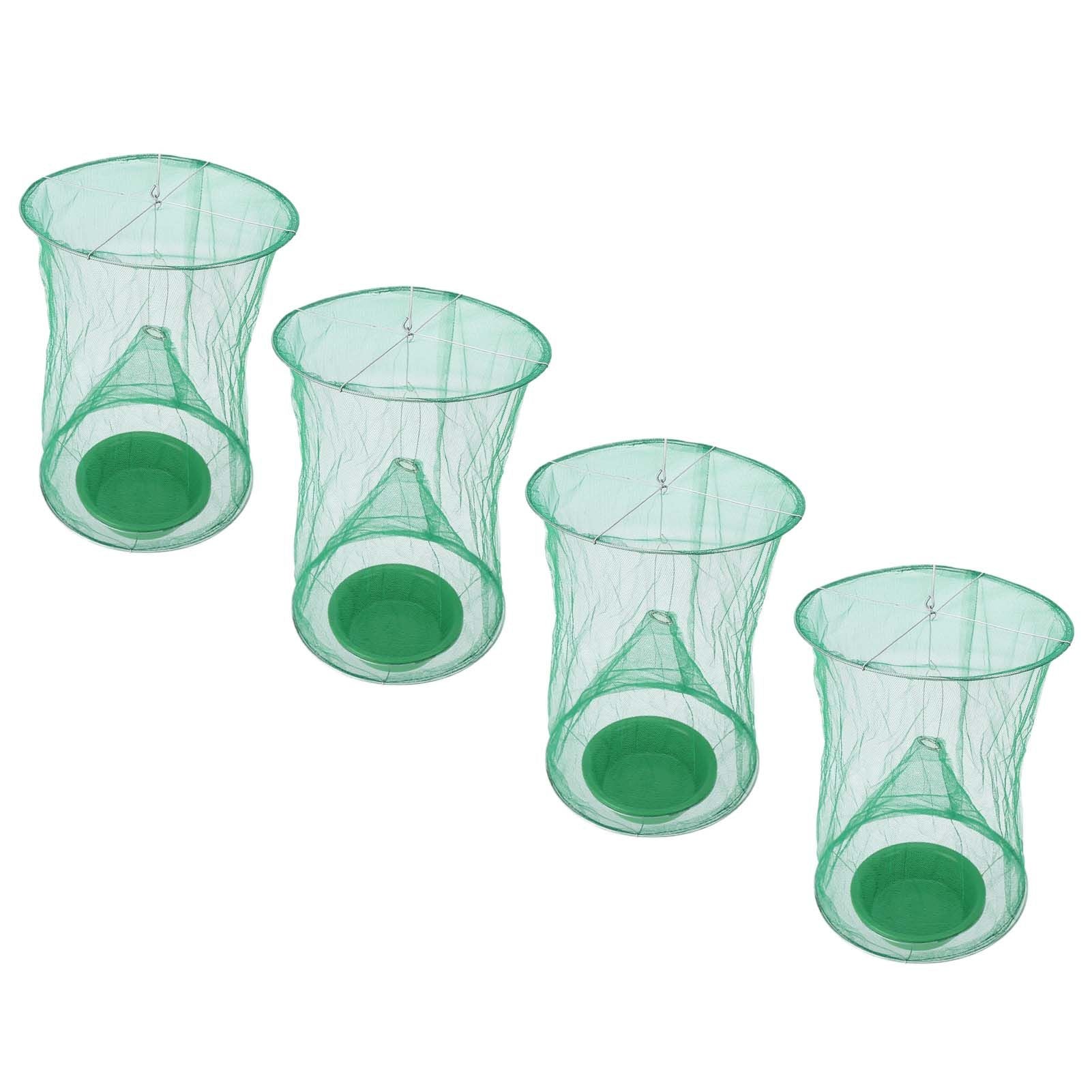 4pcs Outdoor Fly Trap Reusable Hanging Fly Trap Cage Net with Bait Tray for Garden Farm Orchard - view 3