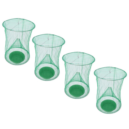 4pcs Outdoor Fly Trap Reusable Hanging Fly Trap Cage Net with Bait Tray for Garden Farm Orchard - view 3