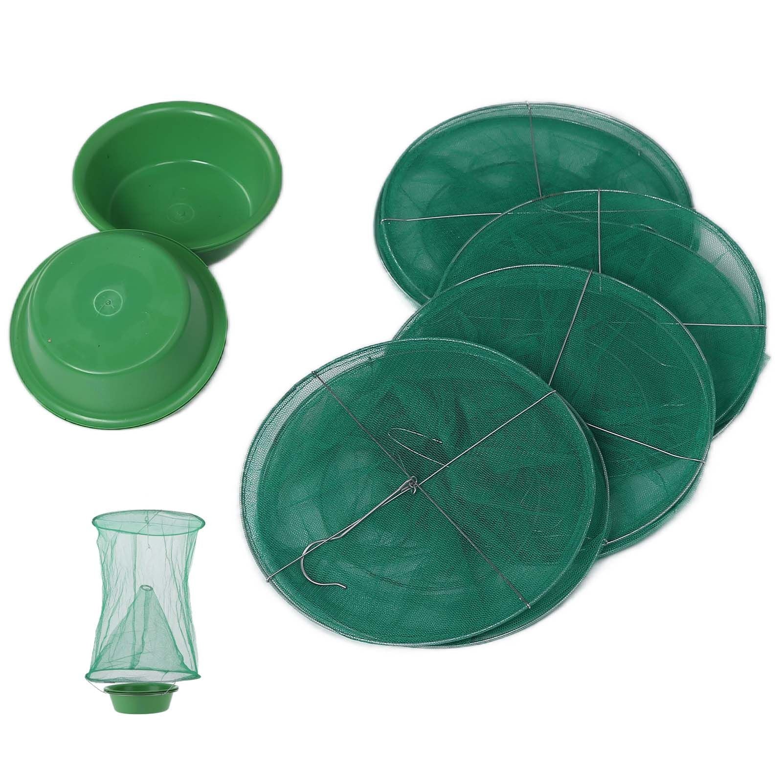 4pcs Outdoor Fly Trap Reusable Hanging Fly Trap Cage Net with Bait Tray for Garden Farm Orchard - view 8