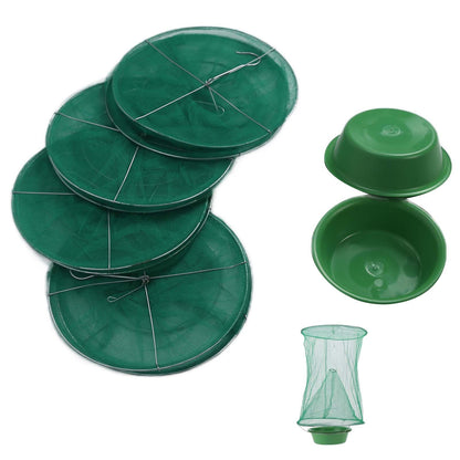4pcs Outdoor Fly Trap Reusable Hanging Fly Trap Cage Net with Bait Tray for Garden Farm Orchard - view 9