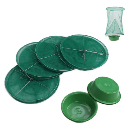 4pcs Outdoor Fly Trap Reusable Hanging Fly Trap Cage Net with Bait Tray for Garden Farm Orchard - view 10