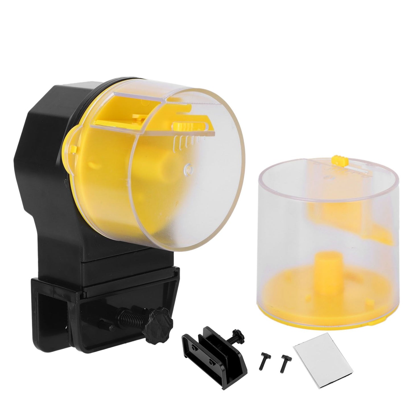 Automatic Fish Feeder Timed Flexible Convenient Clean Easy Installation Fish Tank Food Dispenser Yellow