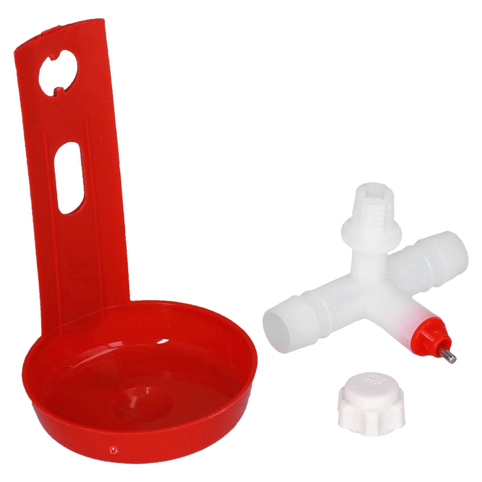 10 Set Chicken Drinking Cup Automatic Poultry Drinking Waterer Drinker with White Tee Fitting Durable for Chicken - view 2